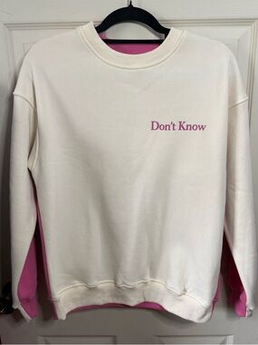 Bailey Rose Don’t Know Don’t Care Pullover Sweatshirt Size XS NEW